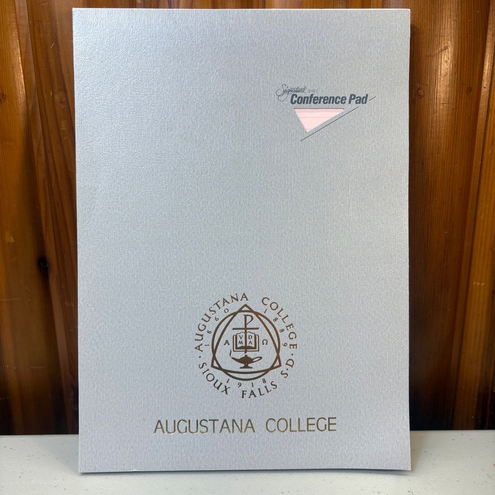 Vintage Augustana College Signature Series Conference Pad National Gray Pink